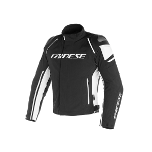 Dainese Racing 3 casaco de moto D-Dry (preto / branco)