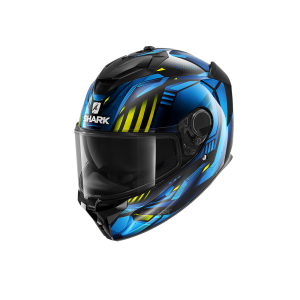 Shark Spartan GT Replikan capacete facial completo (preto / azul / amarelo)