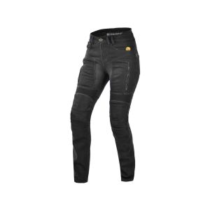 Trilobite Parado slim caber motocicleta jeans senhoras (preto)