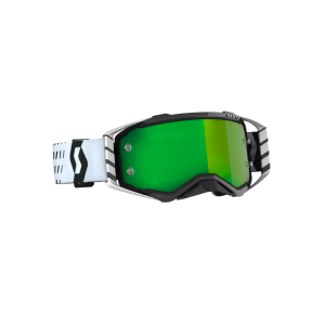 Scott Prospect óculos de motocicleta espelhados (branco / preto / verde)