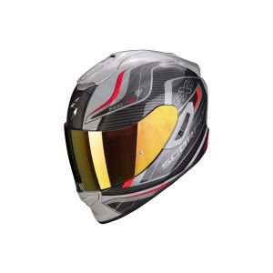 Escorpião Exo-1400 Air Attune capacete facial completo (cinzento / preto / vermelho)