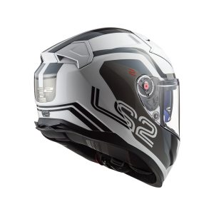 LS2 FF811 Vector II Metric capacete facial completo (branco / titânio / prata)