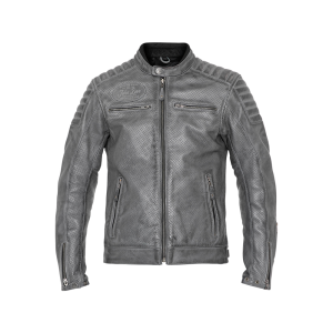John Doe Storm Motorcycle Jacket Leather Men (cinzento escuro)
