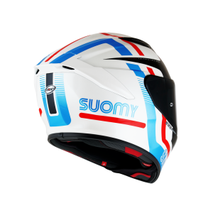 Capacete Suomy Track-1 Ninety Seven Motorcycle Helmet (branco / azul / vermelho)