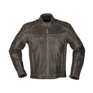 Modeka Vincent Aged Leather Motorcycle Jacket (castanho)