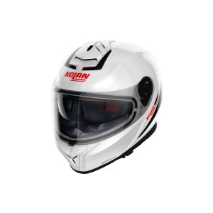 Nolan N80-8 Staple N-Com capacete facial completo (branco / vermelho)