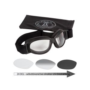 Óculos de proteção para motocicletas PiWear Black Hills 24 DCL (auto-tintagem | preto)