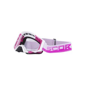 Óculos de protecção da motocicleta Scorpion E21 (rosa / branco)