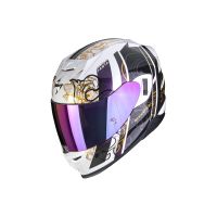 Escorpião Exo-520 Air Fasta capacete de motocicleta (branco / preto / ouro)