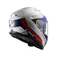 LS2 FF811 Vector II Stylus capacete facial completo (branco / vermelho / azul)