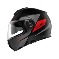 Schuberth C5 Eclipse flip-up helmet (preto mate / antracite / vermelho)