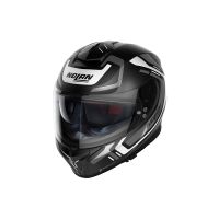 Nolan N80-8 Ally N-Com capacete facial completo (preto mate / branco)