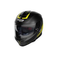 Nolan N80-8 Staple N-Com capacete facial completo (preto fosco / amarelo)