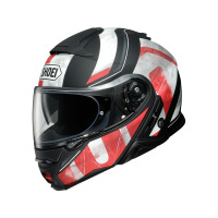 Shoei Neotec-II Jaunt TC-1 capacete virado para cima (preto mate / branco / vermelho)