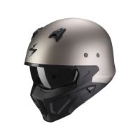 Capacete Scorpion Covert-X Titanium sólido de Motocicleta